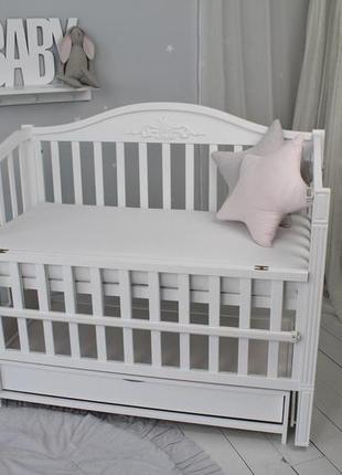 Кровать детская baby comfort лд5 белая с ящиком3 фото