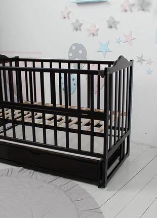 Ліжко дитяче baby comfort лд3 венге з шухлядою5 фото