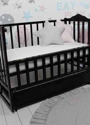 Кровать детская baby comfort лд3 венге с ящиком2 фото