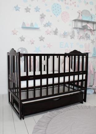 Кровать детская baby comfort лд3 венге с ящиком1 фото