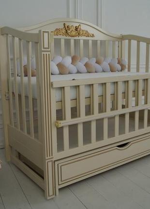 Кротати дитячу baby comfort янгола з ящиком слонова кістка3 фото