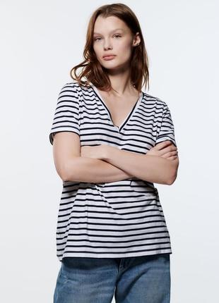 Нова футболка zara у смужку