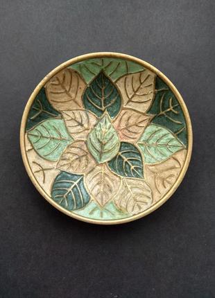 Вінтажна  бронзова тарілка миска ваза в стилі арт-деко.5 фото