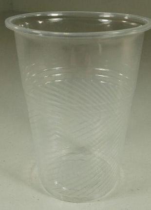 Пластиковий стакан одноразовий прозорий, 300мл, атем, 100 шт/пач