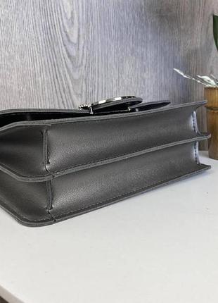 Женская мини сумочка клатч серебристая с птичками2 фото