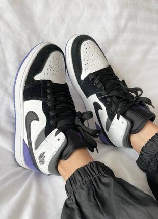 Кросівки nike air jordan 1 retro purple4 фото