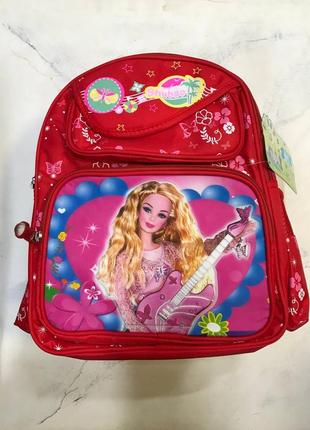 Шкільний рюкзак для дівчаток, barbie червоний ранець принцеса барбі