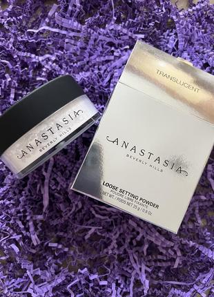 25 грамм! финишная рассыпчатая матирующая пудра для лица anastasia beverly hills loose setting powder1 фото