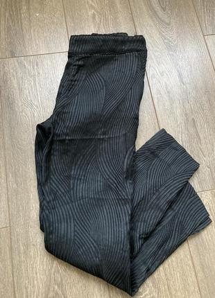 H&m 32/2 s/m нові ділові завужені брюки жатка фактурні з розрізами1 фото