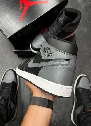 Чоловічі кросівки jordan high dark gray black4 фото