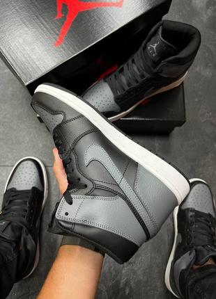 Чоловічі кросівки jordan high dark gray black3 фото