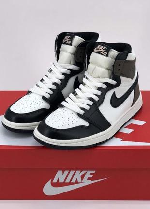 🔥кроссовки мужские женские nike air jordan 1 grey/brown кросівки чоловічі жіночі4 фото