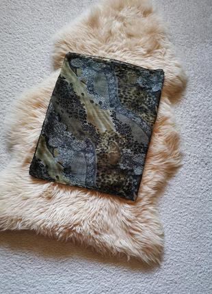 Шарф тонкий лёгкий летний шарф палантин болотного цвета6 фото