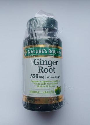 Natures bounty ginger root mg 550 - корінь імбиру2 фото