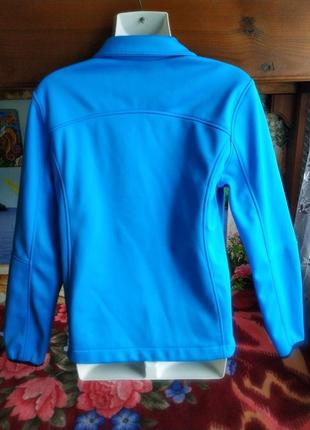 Блакитна термо куртка на флісі, софтшелл 44-46 р3 фото