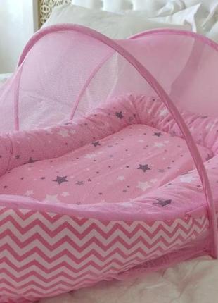 Детская кроватка с москитной сеткой portable baby bed1 фото