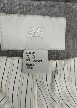 Классический женкий пиджак серый жакет h&m9 фото