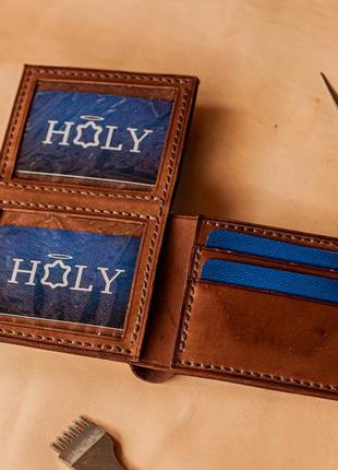 Кожаное портмоне кошелек бумажник ручной работы