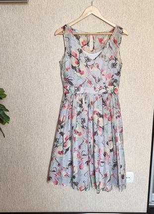 Воздушное платье laura ashley, оригинал, натуральный шёлк и хлопок1 фото