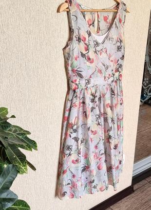 Воздушное платье laura ashley, оригинал, натуральный шёлк и хлопок3 фото