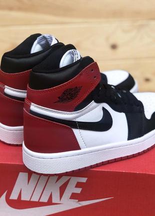 🔥nike air jordan 1 retro high og white red black royal9 фото