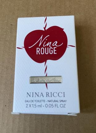 Nina ricci nina rouge + nina ricci nina edt 1,5x2ml