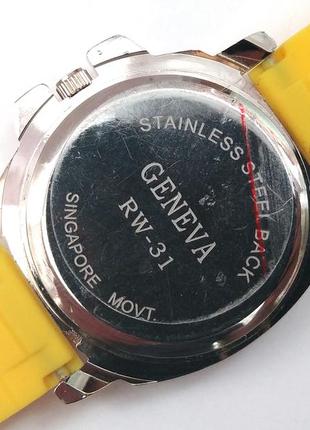 Geneva яскравий годинник із сша з камінцями і силіконовим ремінцем9 фото