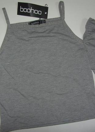 Майка топ с открытыми плечами р.с boohoo