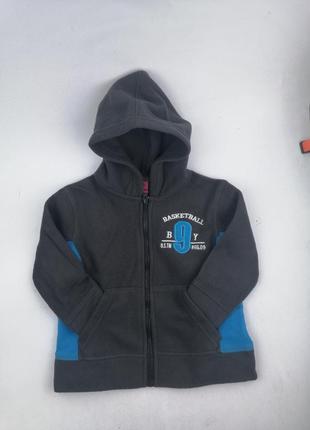 Флисова кофта на  с капишоном