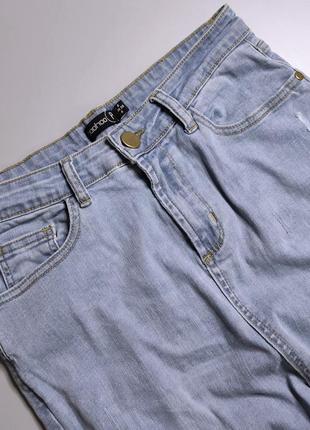 Укороченные джинсы високая посадка3 фото