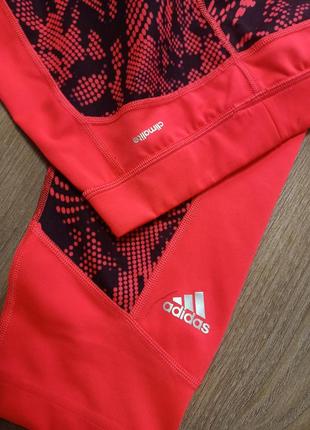 Леггинсы женские лосины беговые adidas techfit адидас раз. с кораловые5 фото