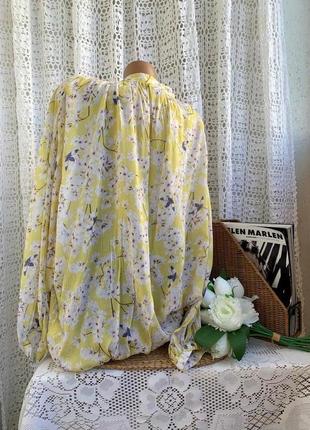 44/14/xl h&m колаборація anna glover красивая фирменная легкая блуза блузка вільного крою квіти9 фото