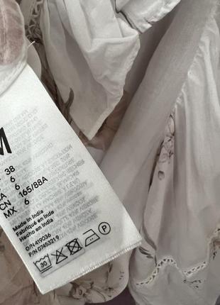 Сукня біла з квітковим принтом h&m9 фото
