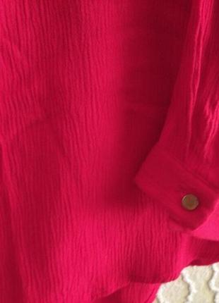 Нарядная красная жатая кофточка с вискозы, р.34, koton, турция5 фото