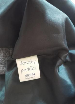 Стильна сіра спідниця на запах льон dorothy perkins9 фото