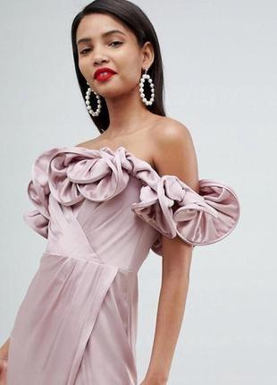 Атласное платье с волнами 46 размер4 фото