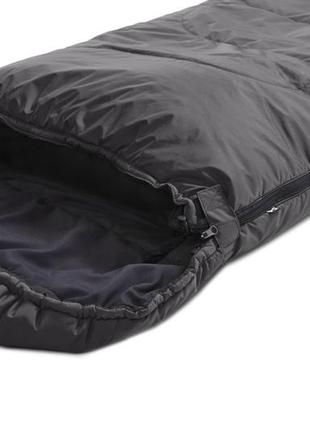 Спальний мішок демисезонний збільшенний synevyr duspo 300 xl 86 ковдра чорний правий