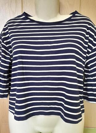 Хлопковая укороченная футболка