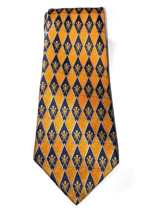 Lanvin шелковый галстук золотой оранжевый