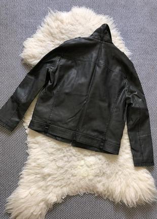 Косуха ретро винтаж куртка кожанка с потёртостями оверсайз2 фото