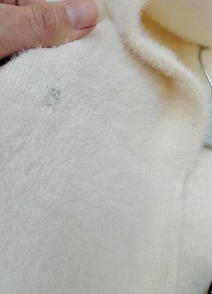 Тепла кофта кардиган альпака з невеликою дірочкою порвали вішалкою  тёплая кофта кардиган альпака с4 фото