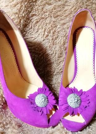 Женские туфли на каблуках nina stefano фиолетовые1 фото