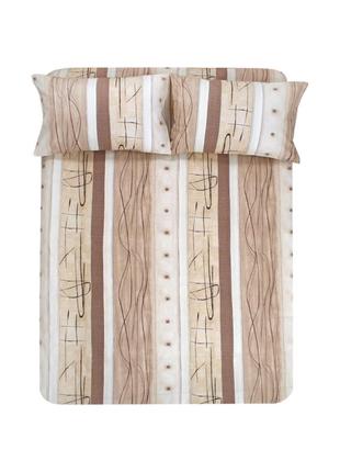 Простынь 160*200+50*70 (2) на резинке с наволочками iris home ранфорс - small stars серый простирадло на резинці з наволочками