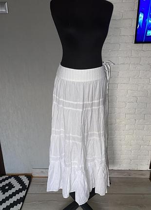 Ярусна довга спідниця, юбка с люрексом  next , l-xl