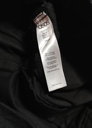 Жіночі однотонні джинси asos, розмір m, чорний7 фото