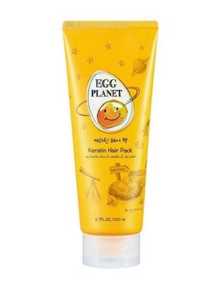 Відновлююча кератиновая маска Super Greens Detoxifying Sheet Mask Sachet 200ml Pack of 8 ri egg planet keratin hair pack