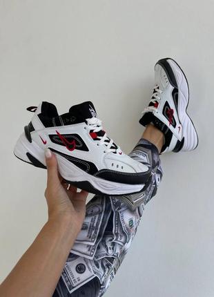 Кросівки жіночі nike m2k tekno black red white/кросівки жіночі найк м2к текно