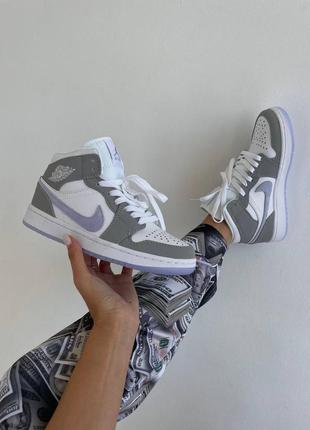 Кросівки жіночі nike air jordan retro 1 grey wolf/кросівки жіночі найк аїр джордан ретро