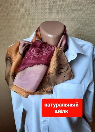 Шовкова хустка батік ручна робота hand made платок шарф роуль1 фото