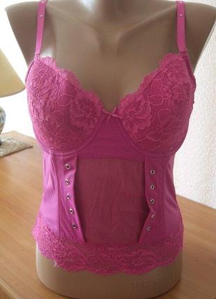 Корсет бюстье женский, малина, р.46-48 чашка 75/b